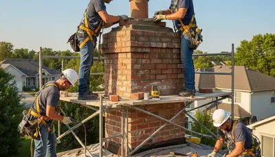 Colorado Springs, CO chimney repair for masonry, crown, and flashing by FX Remodeling & Exteriors
