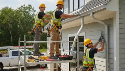 Colorado Springs gutter installation for snowmelt and stormwater protection on a home exterior