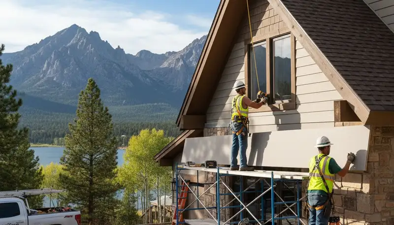 Vinyl siding installation in Colorado Springs, CO for a residential home exterior