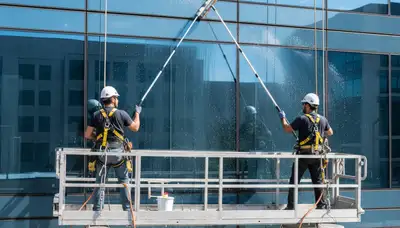 Professional window cleaning in Colorado Springs, CO for clear, streak-free glass on a home exterior
